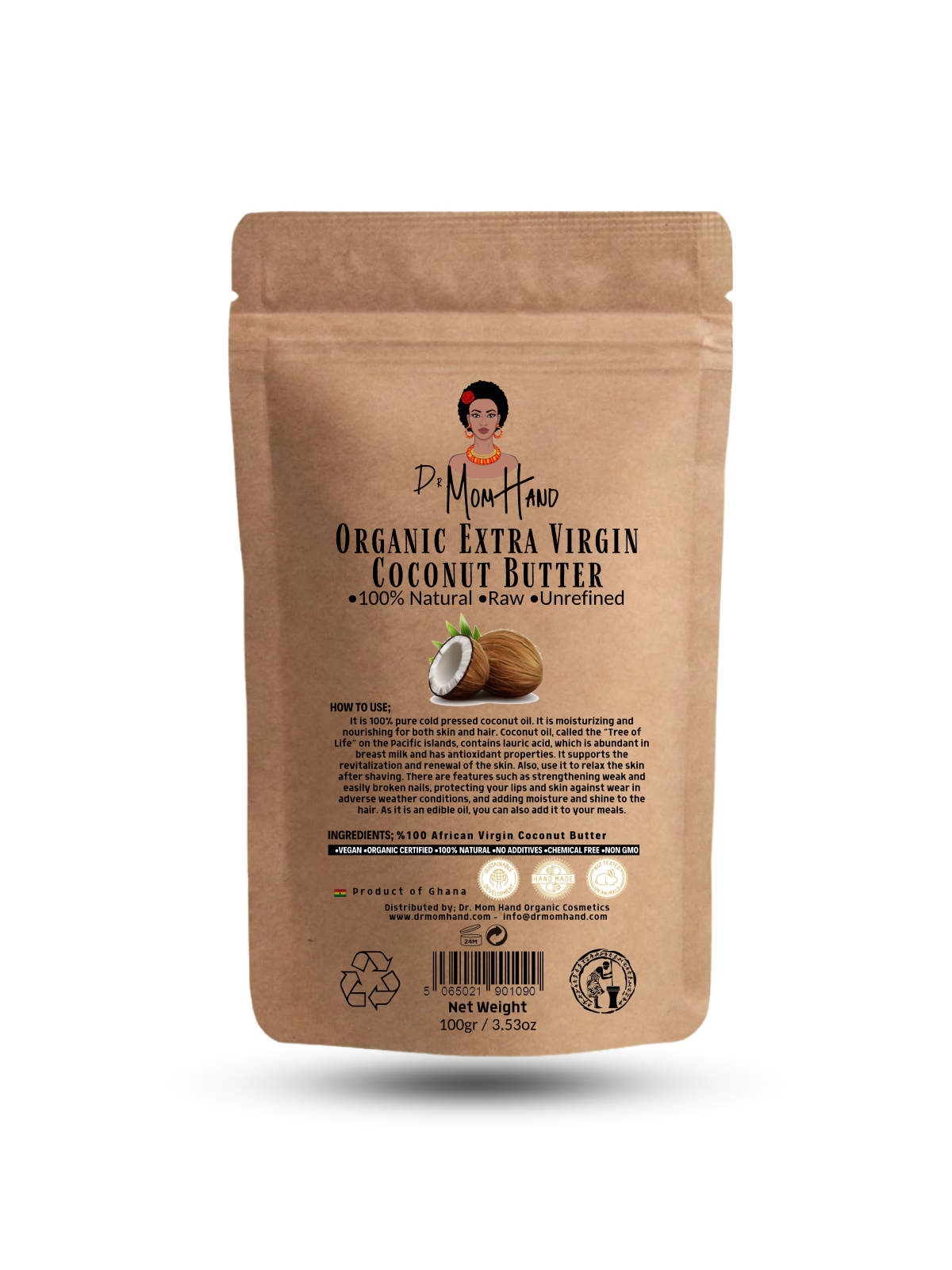 Organik Afrika Vahşi Hindistan Cevizi Yağı (Besleyici ve Nemlendirici) %100 Saf, Doğal