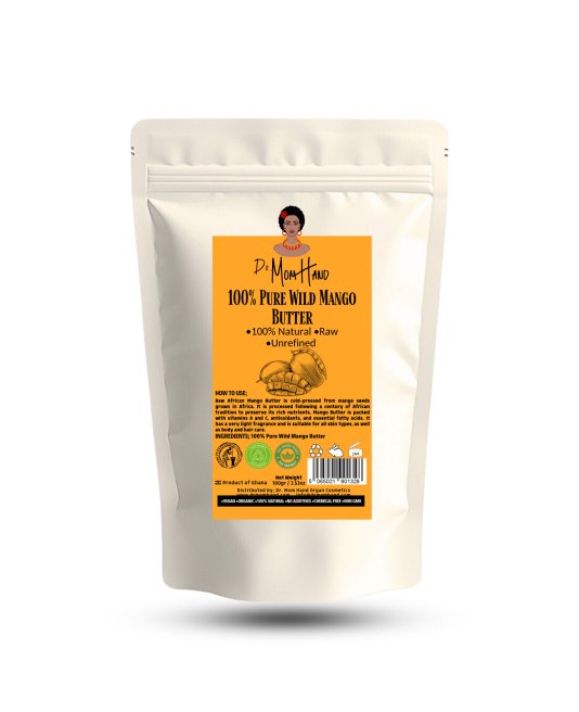 Beurre de Mangue Brut Bio, Hydratation Intense pour la Peau et les Lèvres, Nourriture pour la Peau, 100% Pur