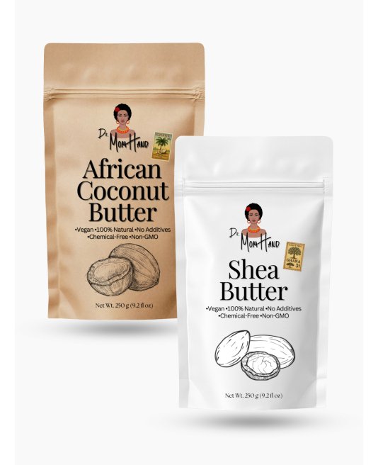 Set 100% Pure Shea Butter 250g + 100% Pure Coconut Oil 250g