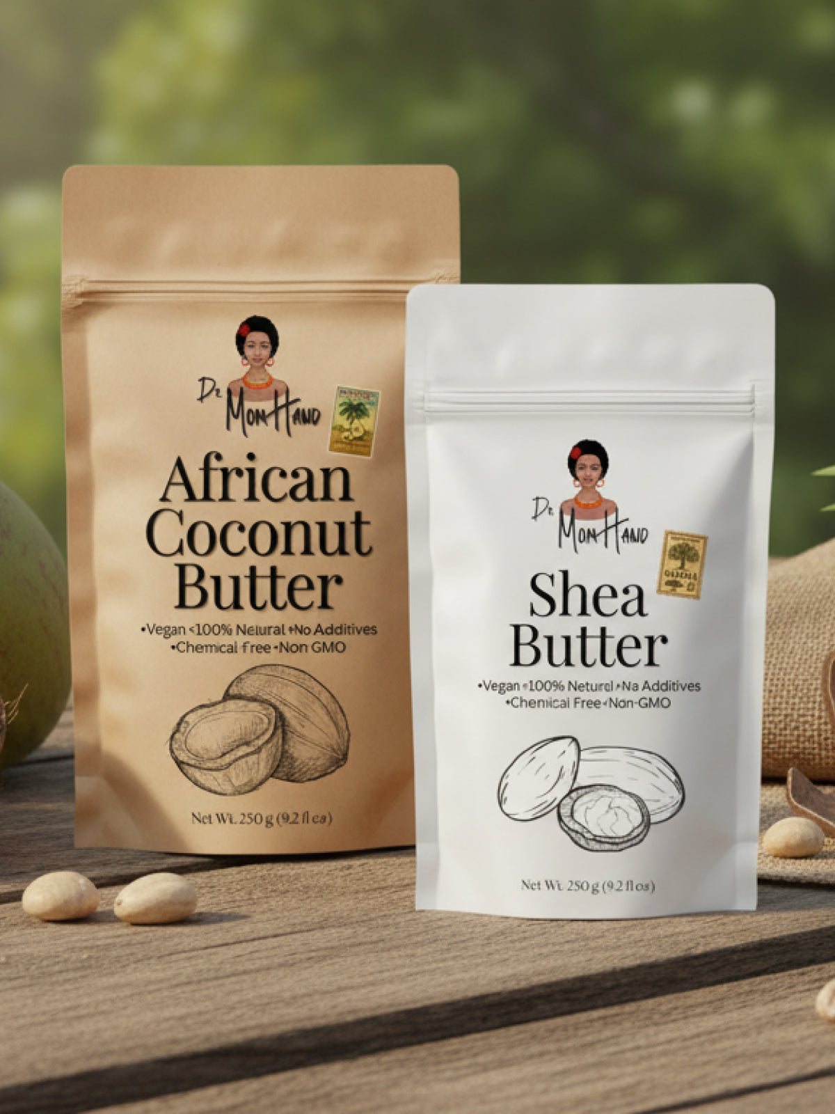 %100 Saf Shea Yağı 250g + %100 Saf Hindistan Cevizi Yağı 250g