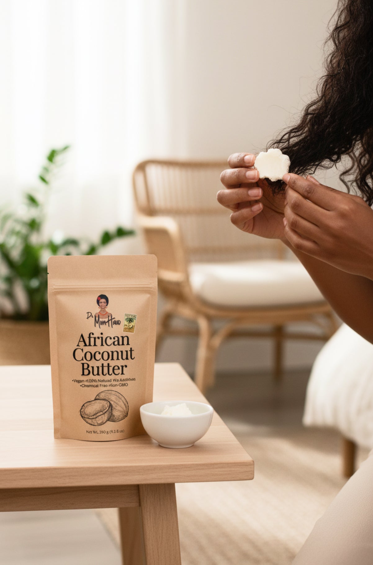 Organik Afrika Vahşi Hindistan Cevizi Yağı (Besleyici ve Nemlendirici) %100 Saf, Doğal